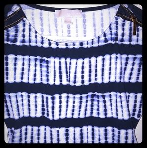 Michael Kors ruched top w/zippers